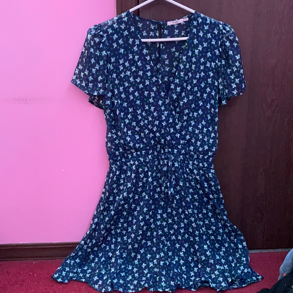 Francesca’s Floral Wrap Mini Dress